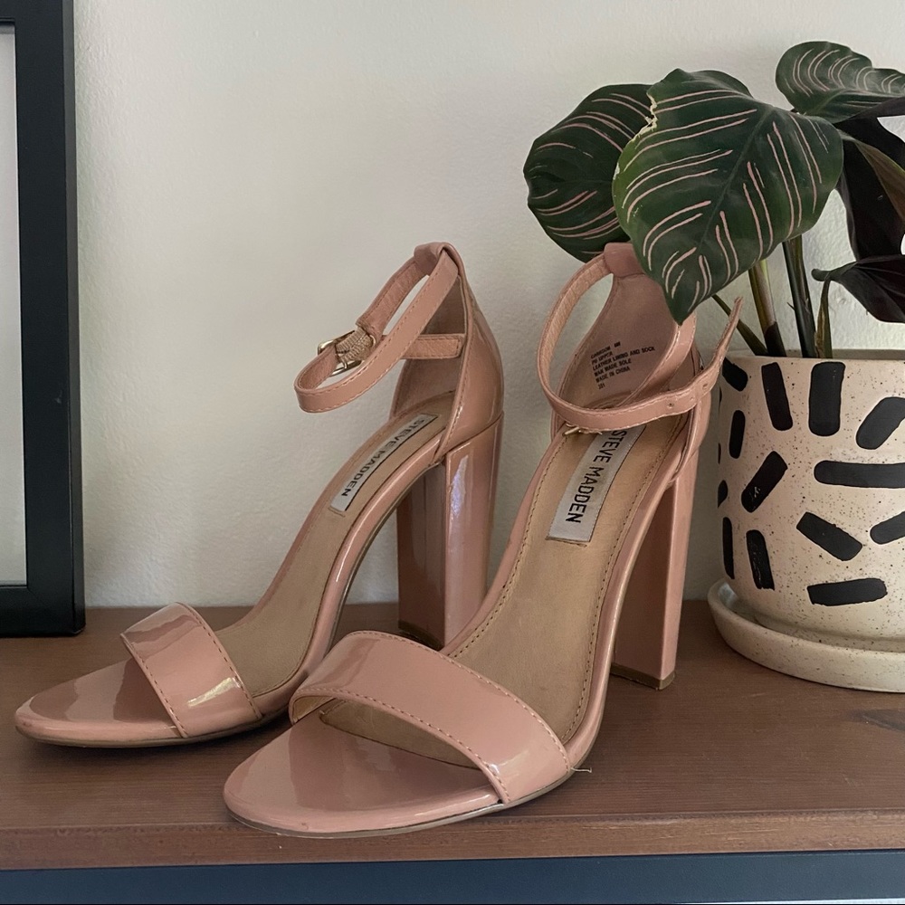 Nude Patent Heels